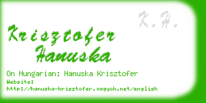 krisztofer hanuska business card